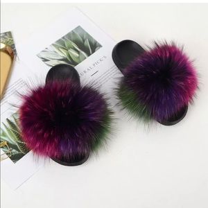 Faux fur Slides